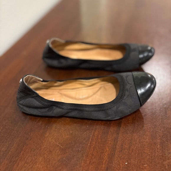 Coach Signature Black Ballet Flats - Black, 10 - Picture 4 of 7